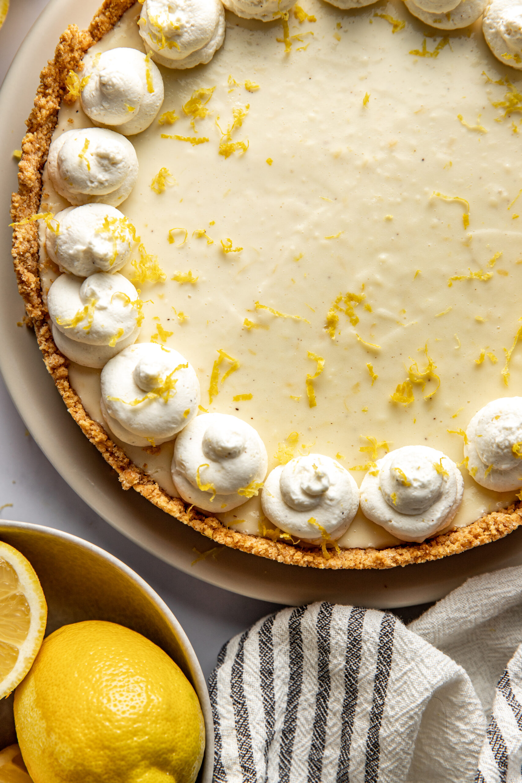lemon pie with lemon whipped cream