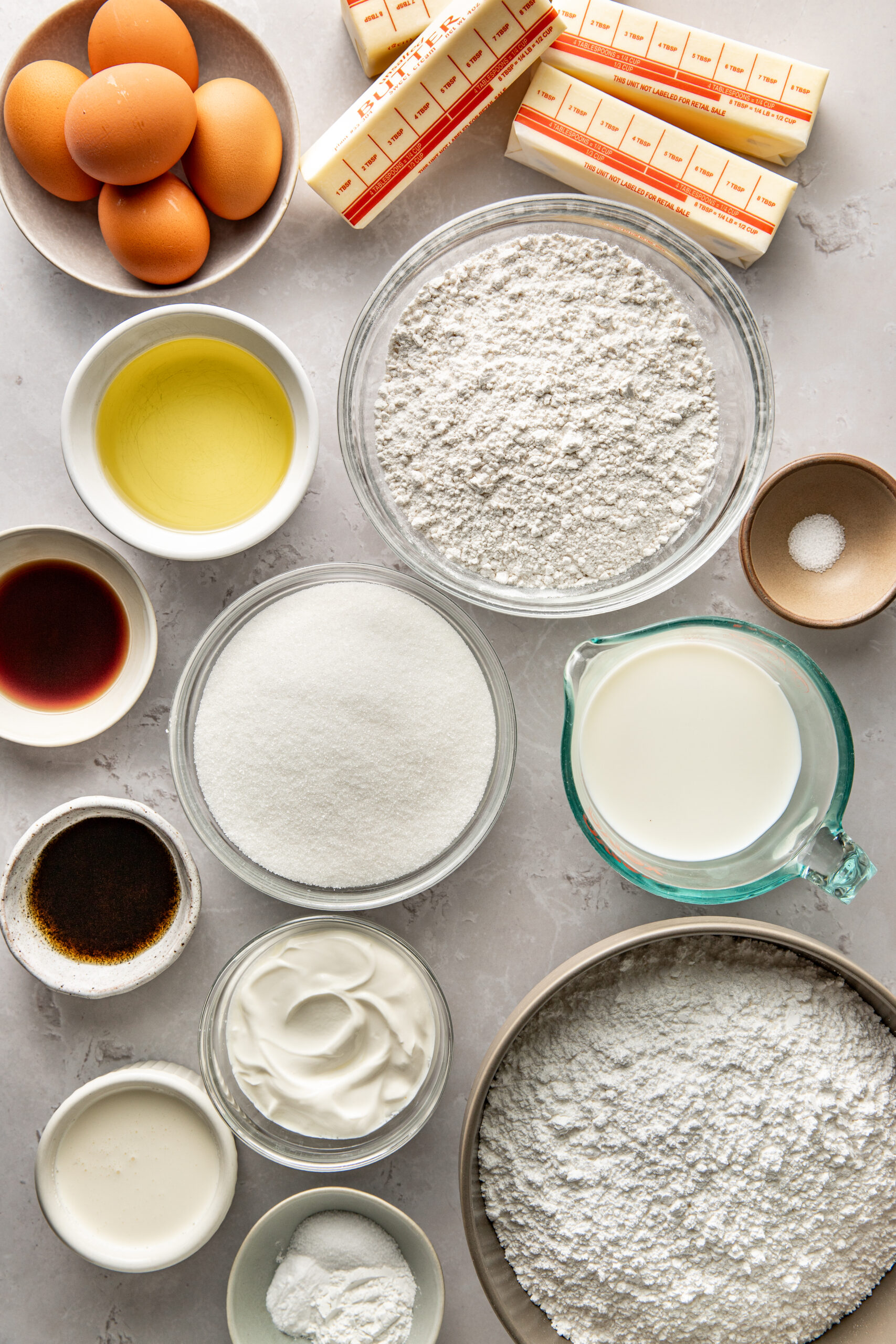 ingredients for white cake