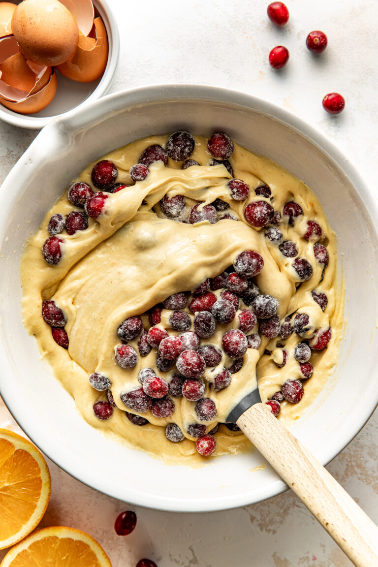Orange Cranberry Coffee Cake with Orange Glaze - Butter Love & Salt