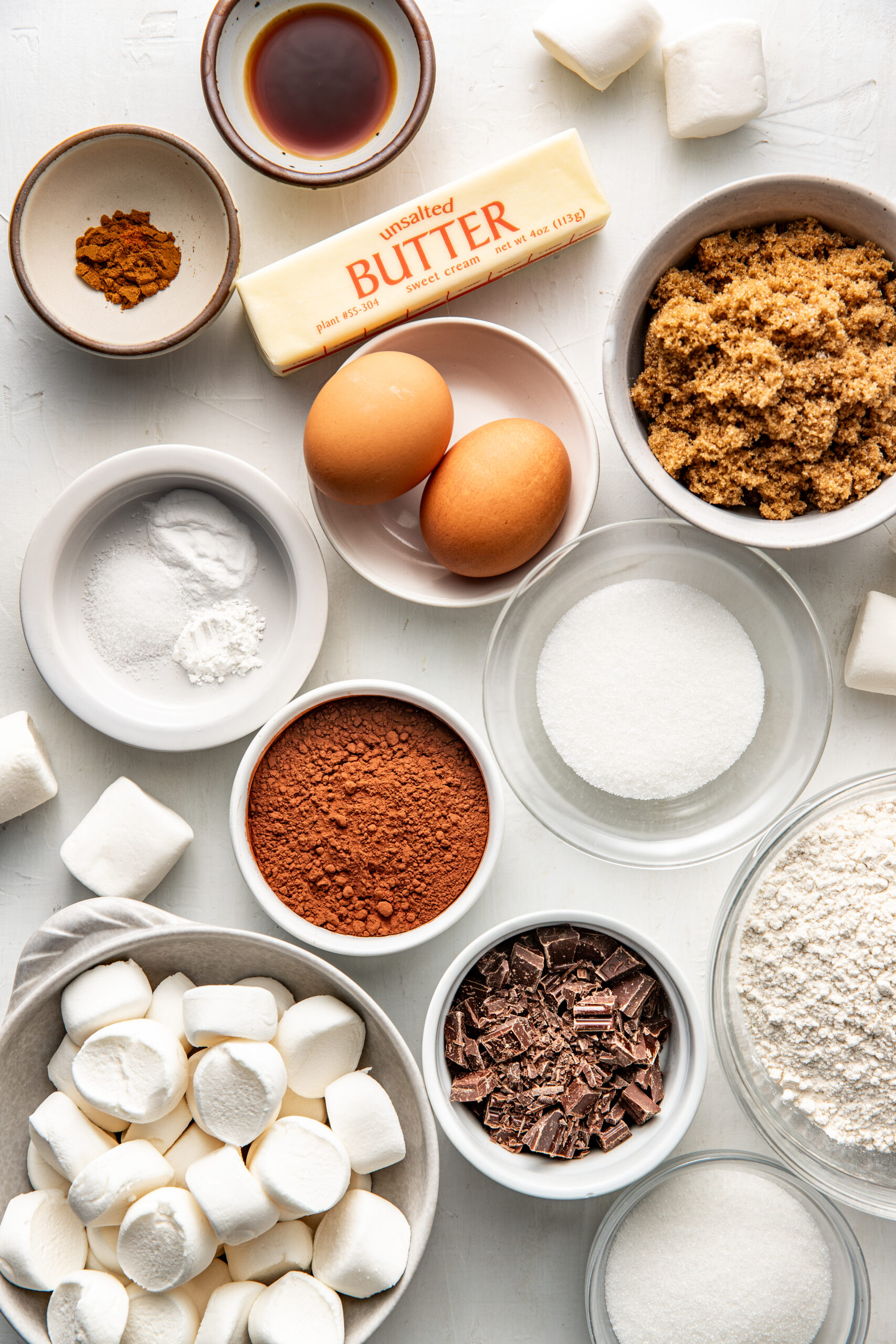 ingredients for hot chocolate cookies