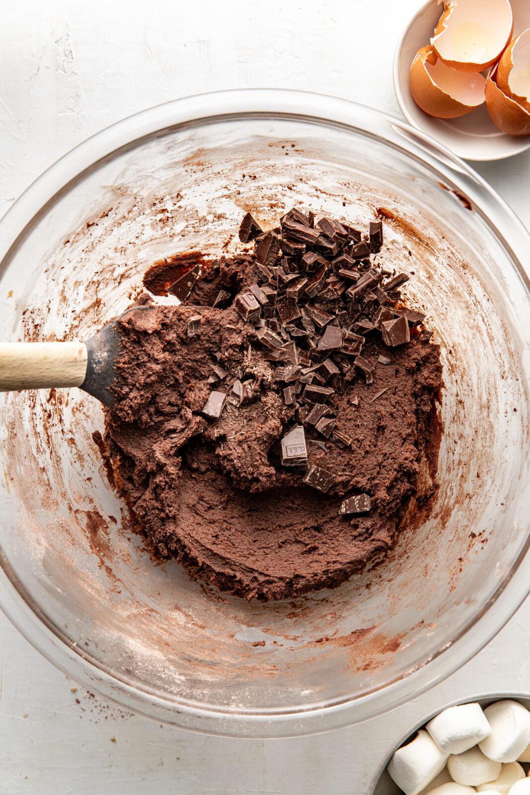 chocolate folded into the cookie dough