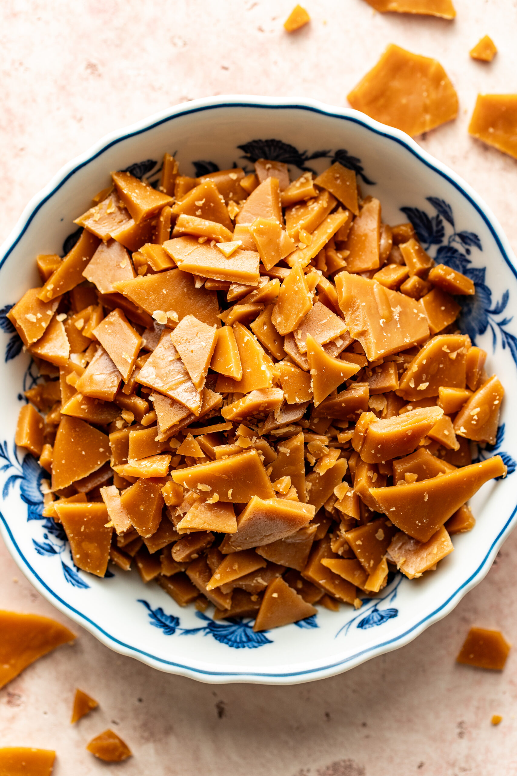 toffee bits in a bowl