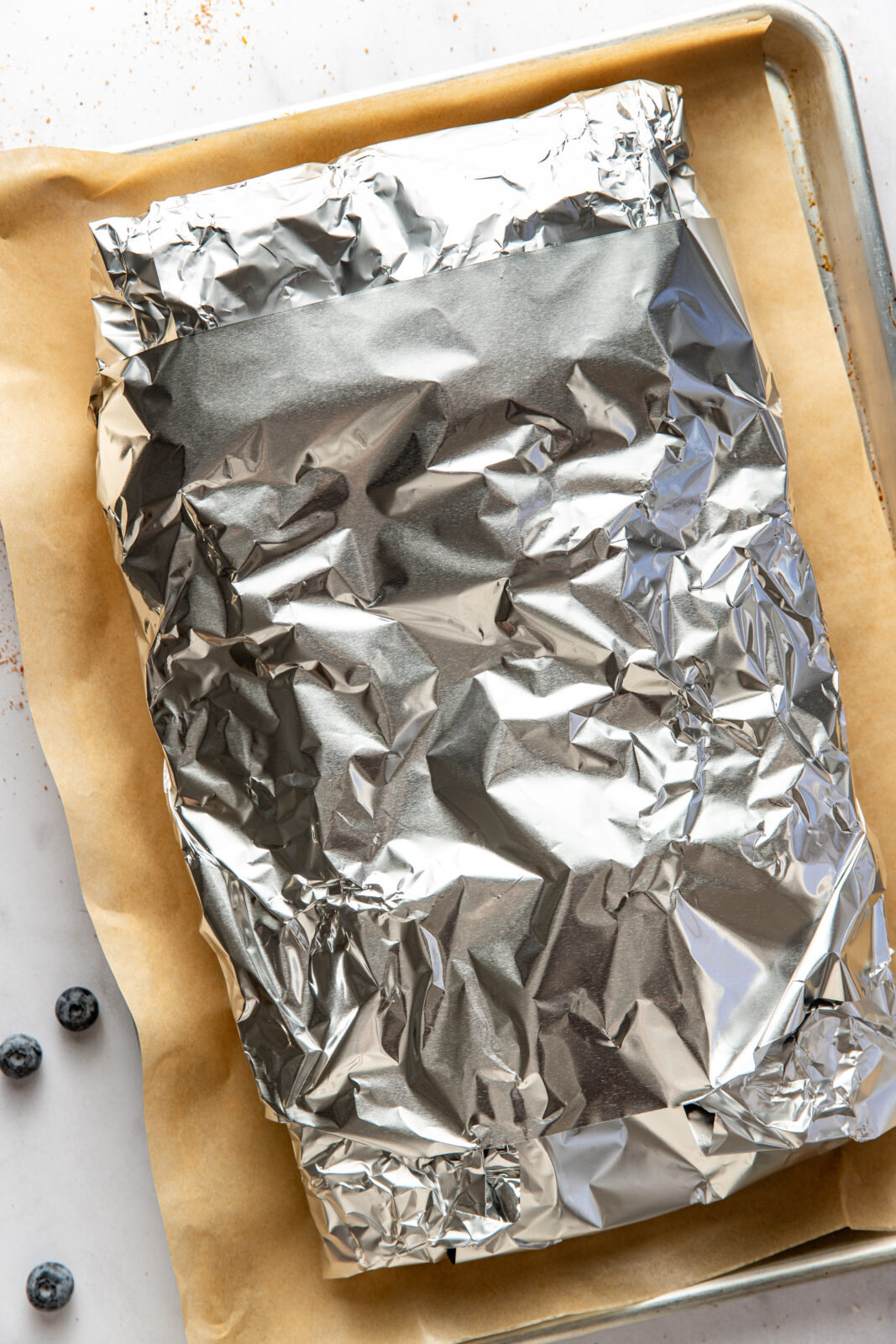 ribs covered with foil