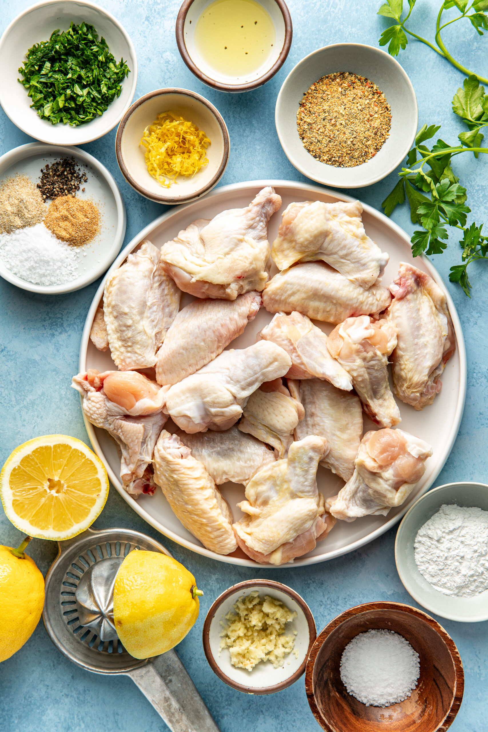 ingredients for lemon pepper wings