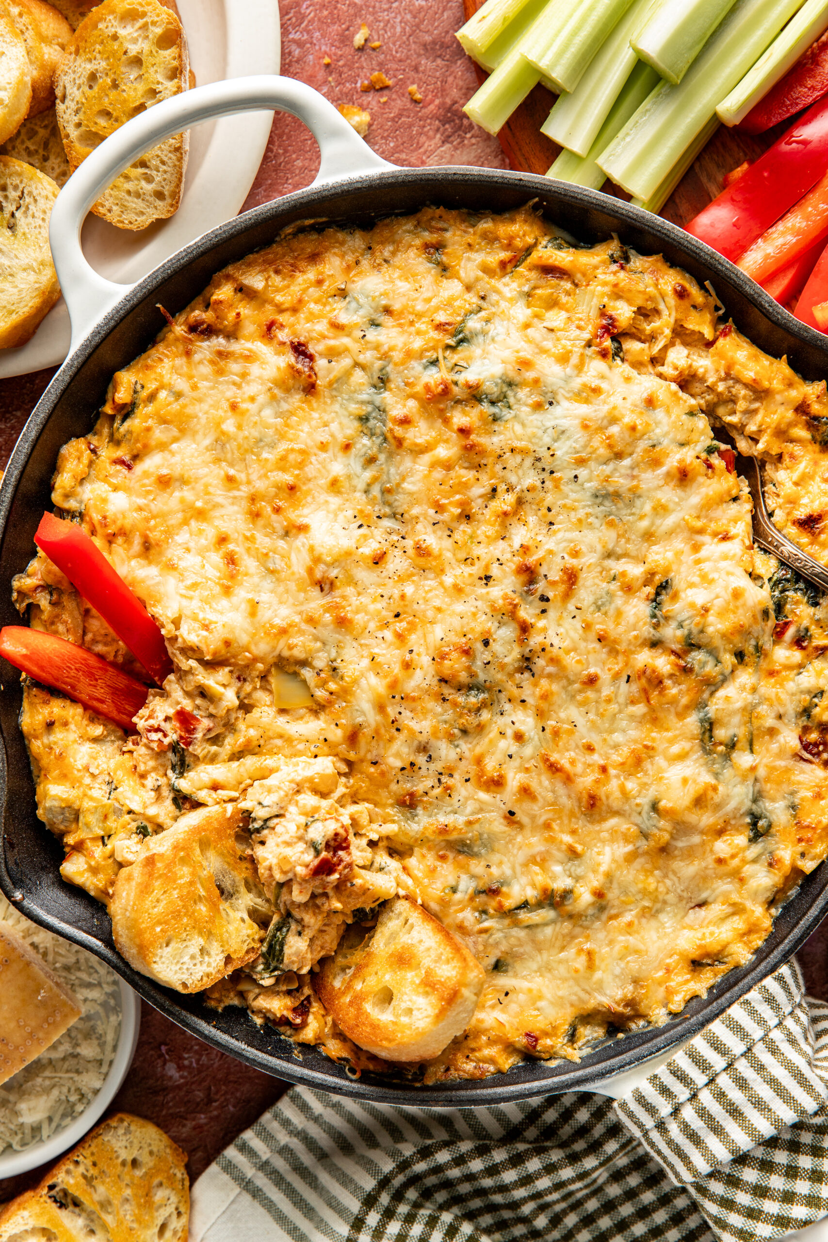 marry me chicken dip in a skillet
