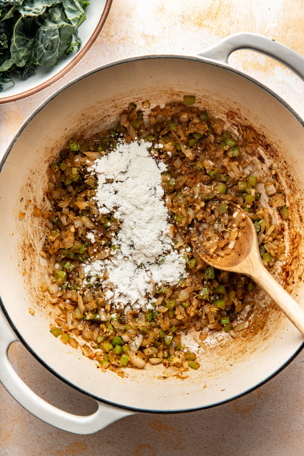 cornstarch added to sausage mixture
