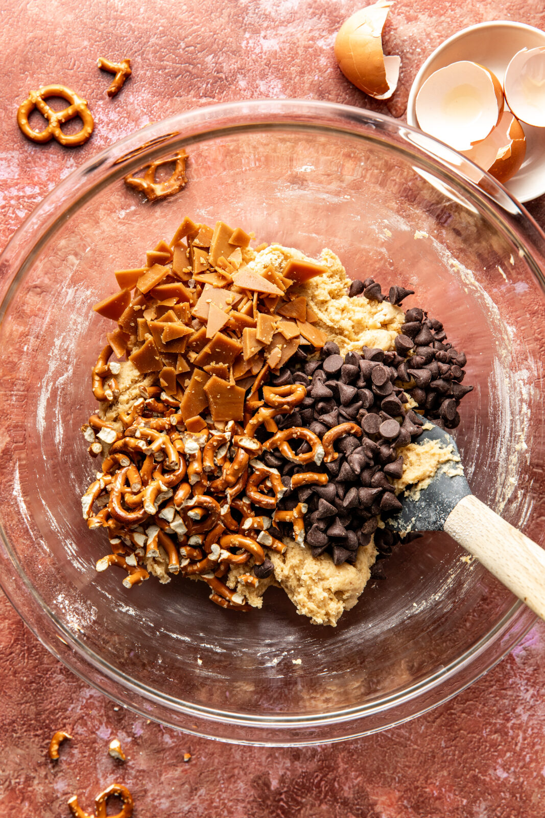 add mix ins to the dough