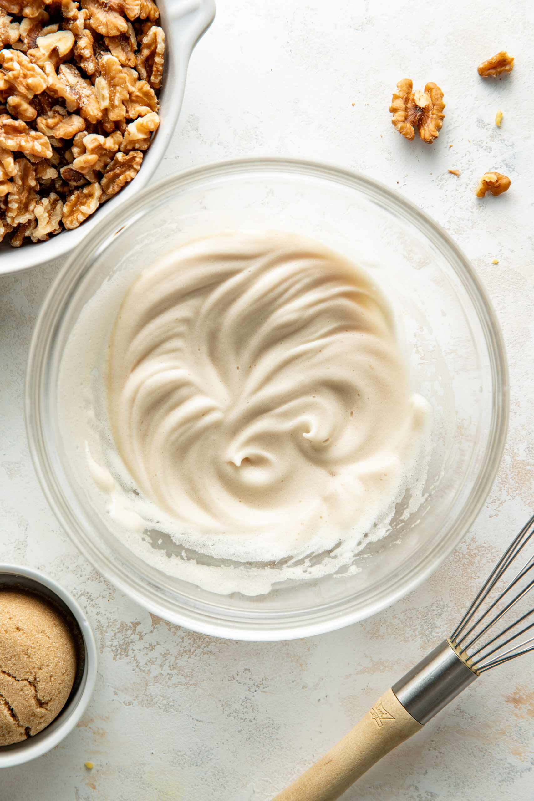 whipped egg whites and vanilla