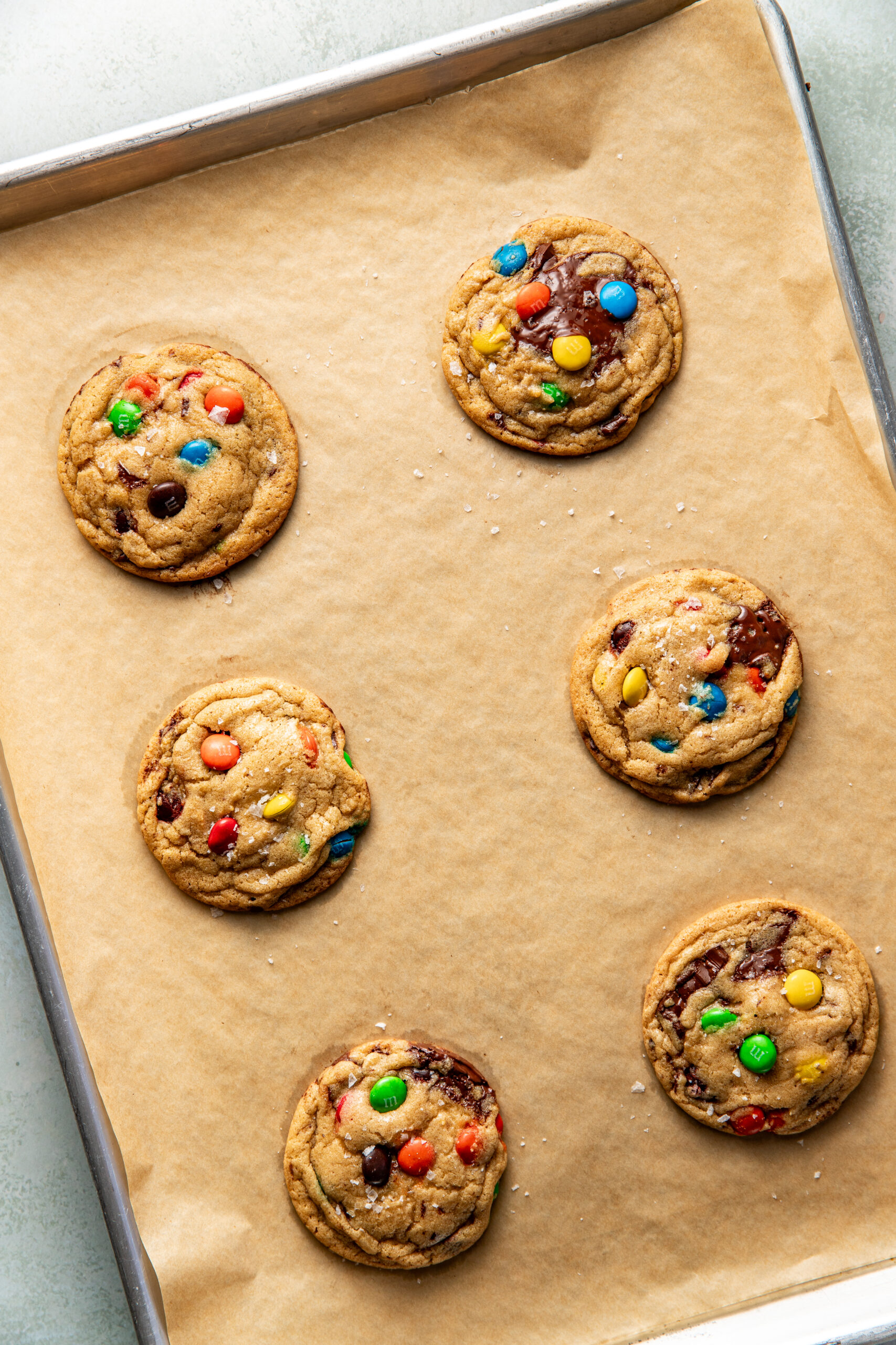 baked m&m cookies