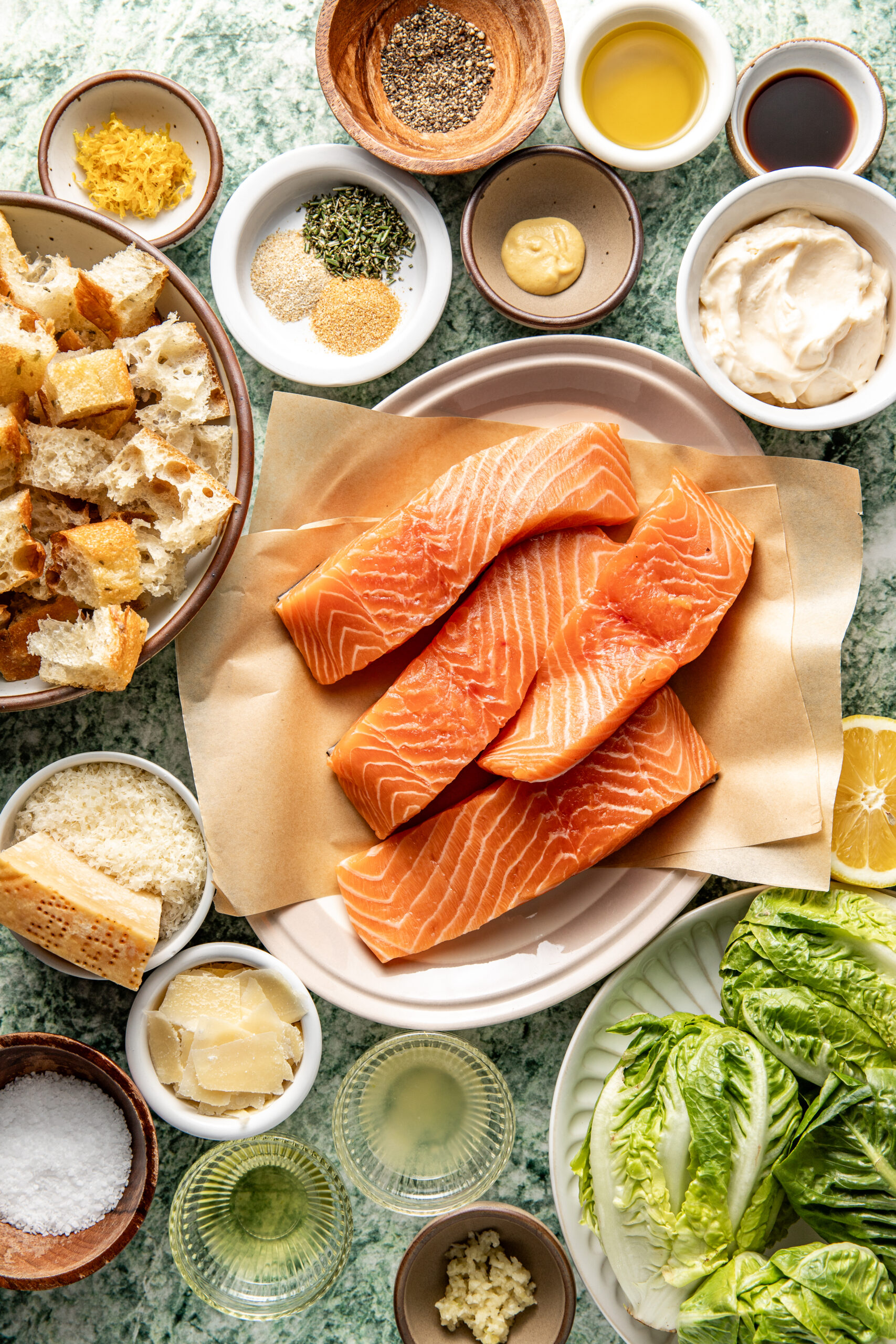 salmon caesar ingredients