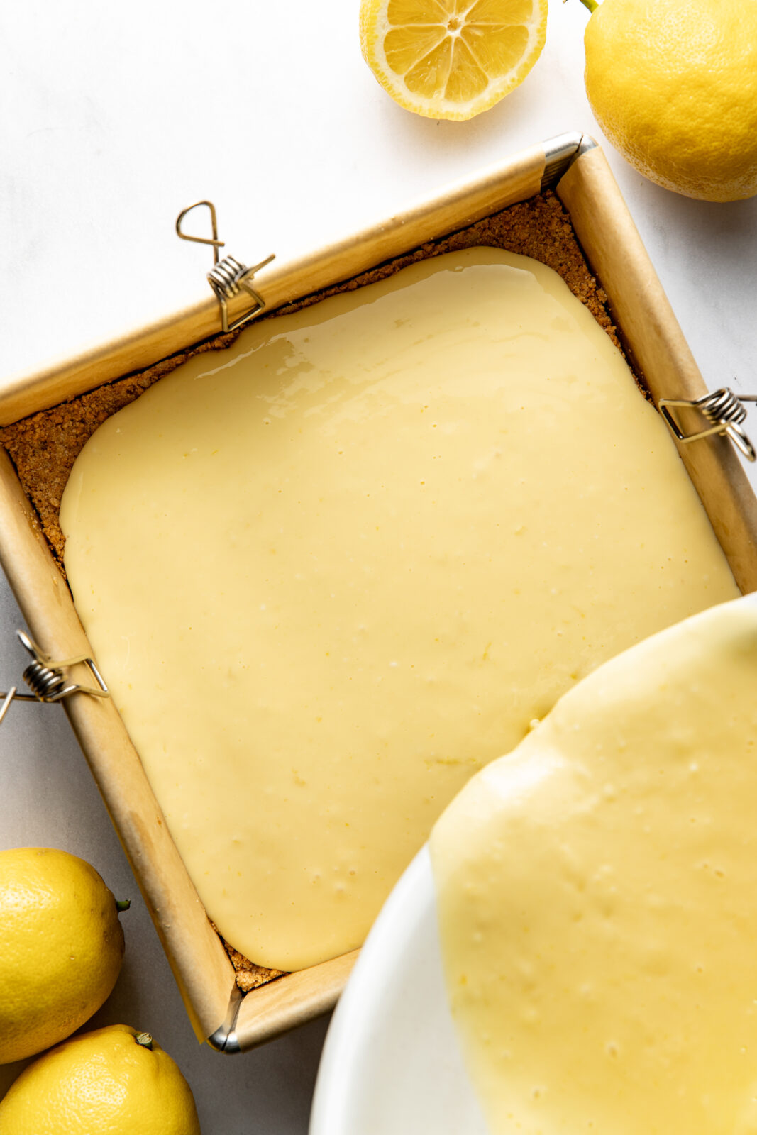 pour mixture in crust