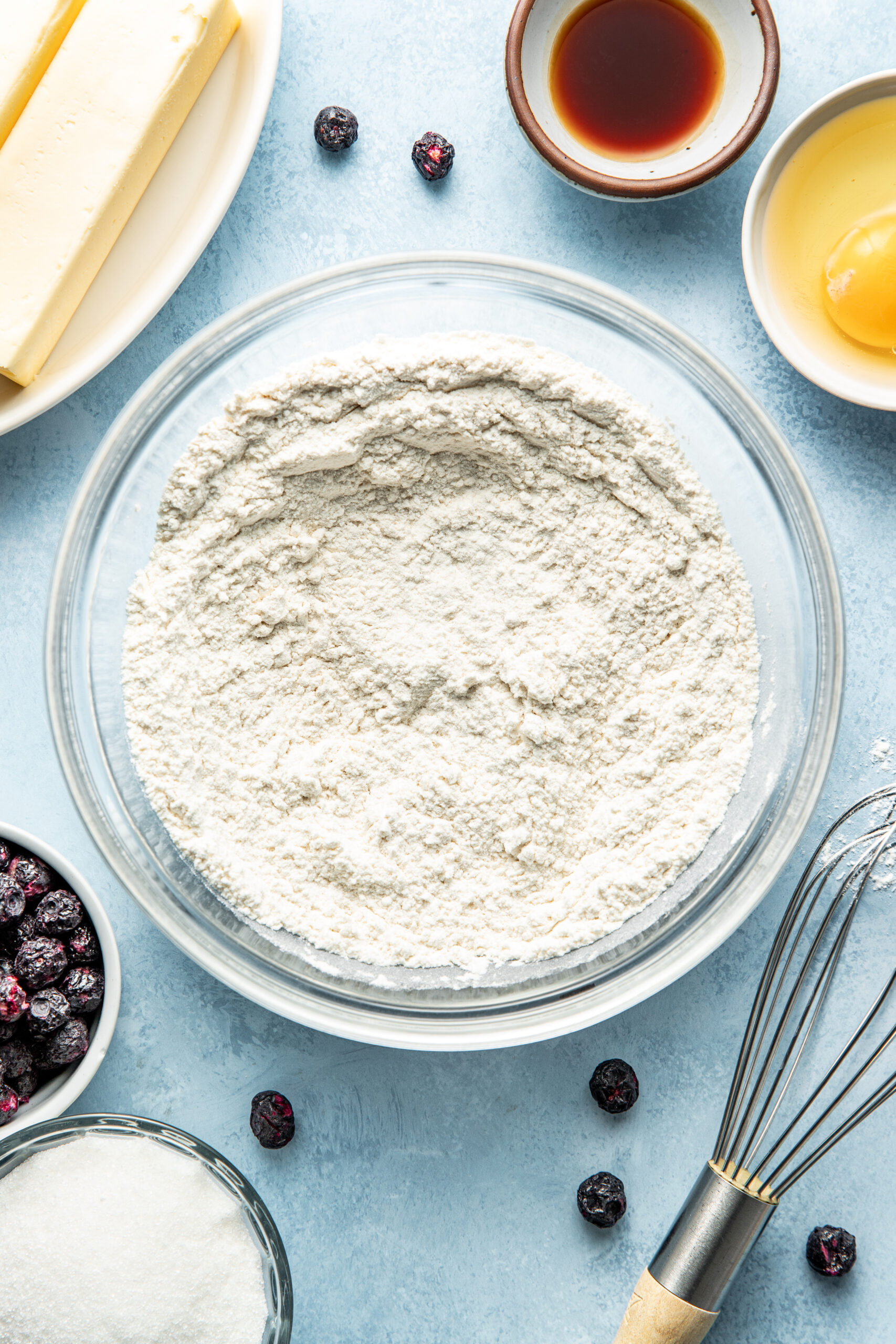 sifted flour in a bowl