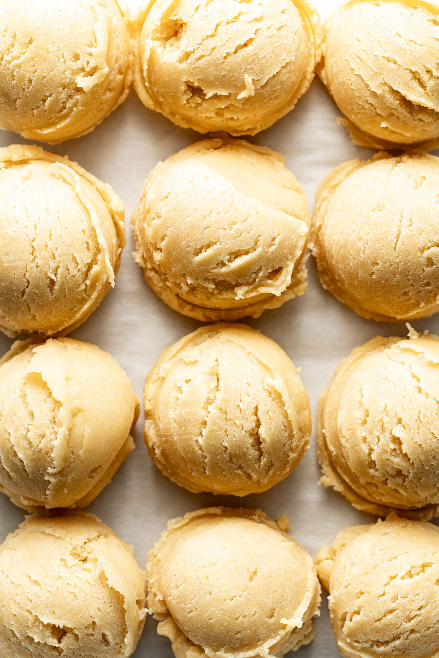 portioned out dough