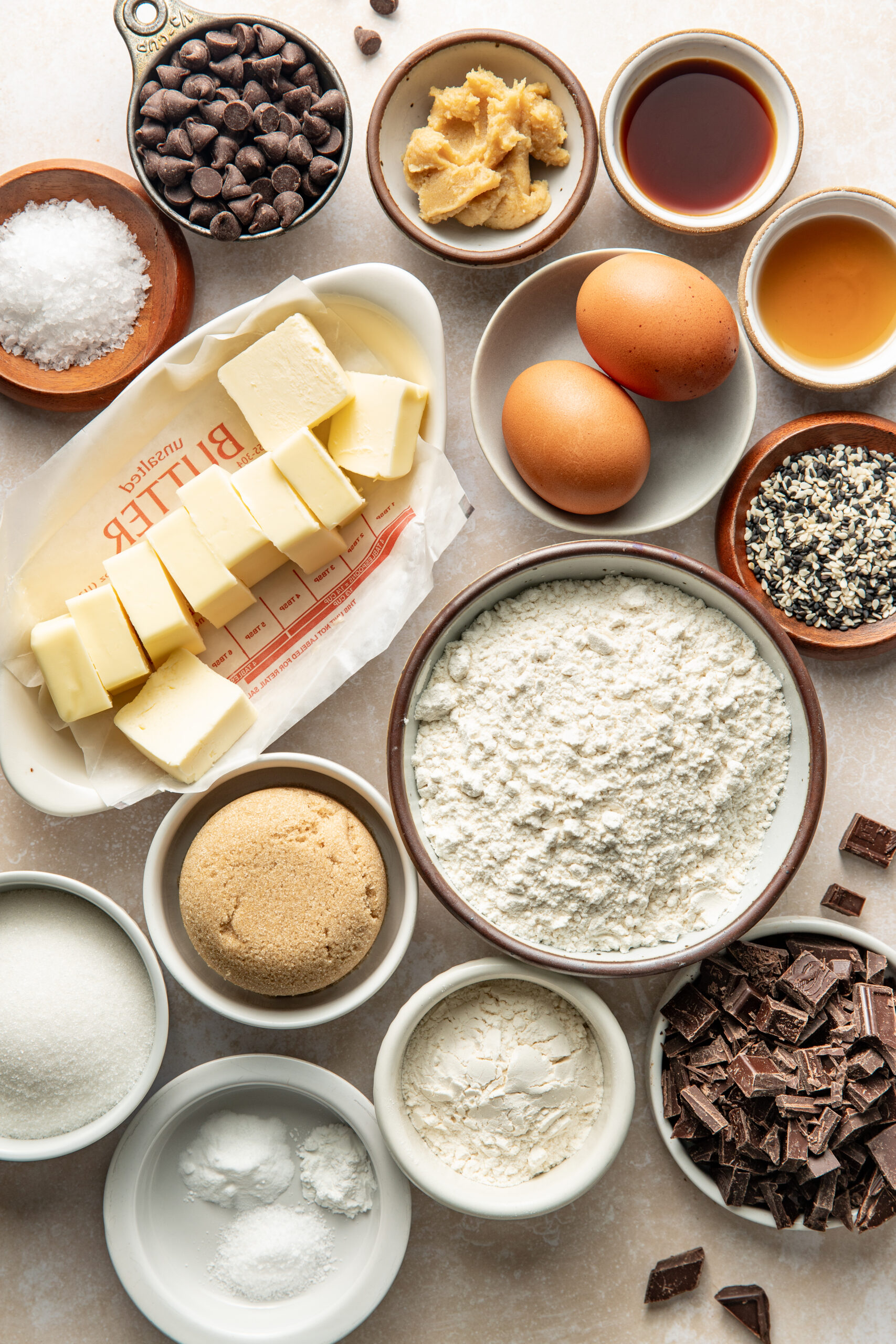 chocolate chip miso cookies ingredients