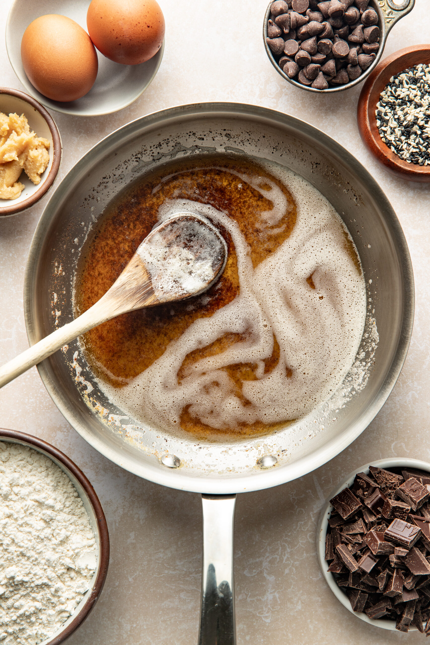 brown butter in a skillet