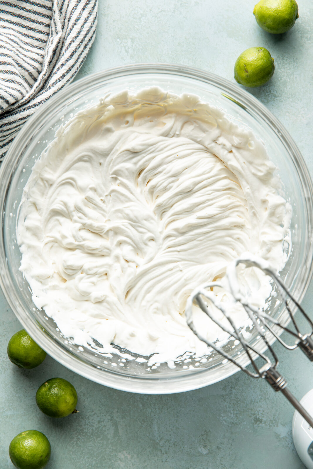 whipped cream in a bowl