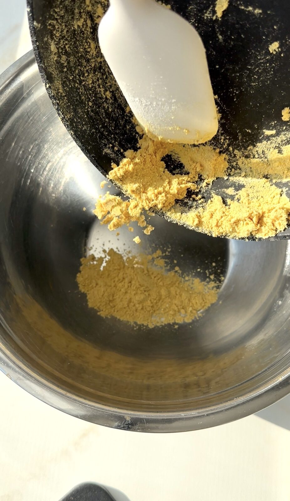 milk powder added to ice cream base
