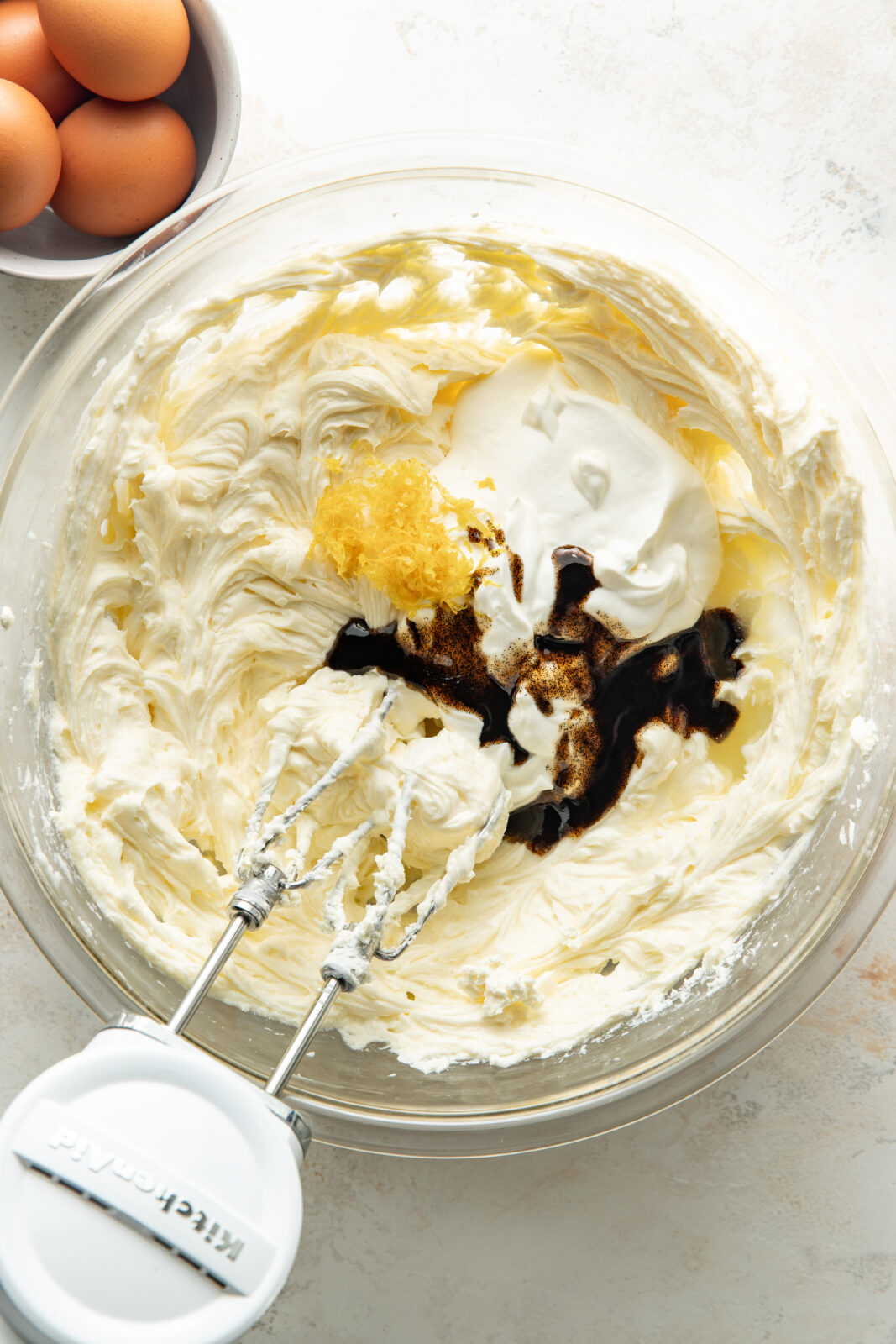 ingredients for the cheesecake base